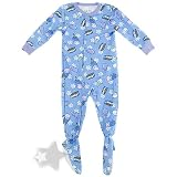 Blue Ice Cream Footed Sleeper Pajamas for Girls