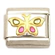 Enamel Butterfly Italian Charm Stainless Steel 9mm