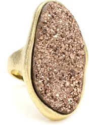 Marcia Moran "Copper" Vertical Organic Oval Ring, Size 8
