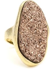 Marcia Moran "Copper" Vertical Organic Oval Ring, Size 7
