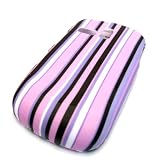 Samsung R355c Pink Stripes Line Rubberized Hard Case Cover Skin Protector NET 10 Straight Talk