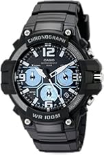 Casio Men's MCW-100H-1A2VCF Heavy Duty-Design Chronograph Black Watch