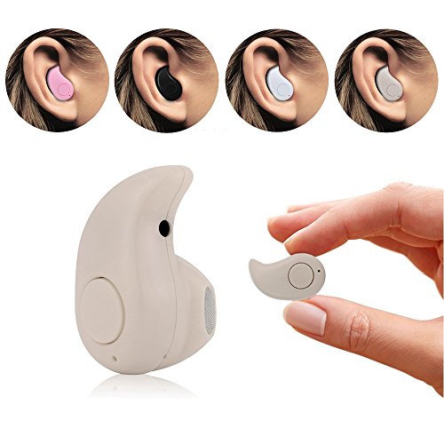 Newest Smallest Wireless Invisible Bluetooth Mini Ultra-small S530 Earphone Earbud Headset for Iphone, Ipad, Samsung, Htc, Sony, Most Bluetooth Smartphones (Coffe)