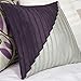 Madison Park Amherst Faux Silk Comforter Set - Casual Contemporary Design, All Season Down Alternative Bedding, Matching Shams, Bedskirt, Decorative Pillows, Purple Queen(90