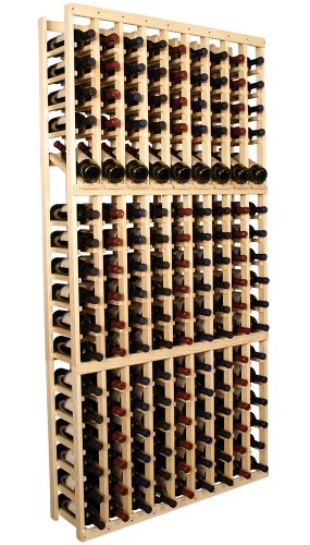 Wooden 153 Bottle Wine Cellar Rack Storage Kit with Display (Premium Redwood)