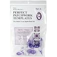 Perfect Patchwork 3-Inch Template Set A, Basic Square Set, Package of Seven