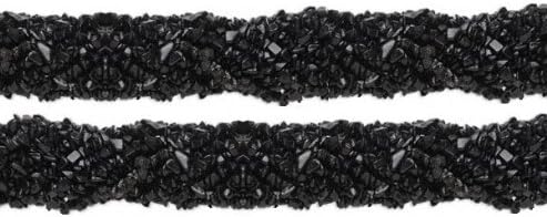 Chip Black Obsidian Gemstone Beads 4x7mm 36 Inch Strand