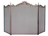 Outdoor Living : UniFlame 3 Panel Antique Copper Finish Cast Solid Brass Screen