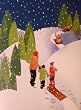 Going Sledding 12 Holiday Cards on Recycled Paper By Linnea Designs