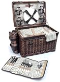 Picnic & Beyond Enchanted Evening Collection - (A) 4 Person Willow Picnic Basket