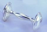 SILVERPLATED DUMBBELL RATTLE