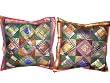 2 State Green Tribal India Vintage Sari Toss Pillow Cushion Covers