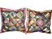2 State Green Tribal India Vintage Sari Toss Pillow Cushion Covers