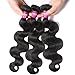 YAEONS Hair Brazilian Hair 3 Bundles Body Wave Grade 5A Unprocessed Virgin Human Hair Weave Extensions(18