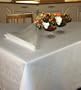 Dining Table Cloth70x90-inch, Finesse in White, Made in Europe