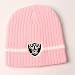 Oakland Raiders Pink Ribbed Beanie