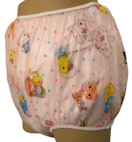 Baby Pants Pink Carousel Print Adult Pullon Plastic Pants