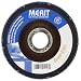 Merit Powerflex Contoured Abrasive Flap Disc, Type 29, Threaded Hole, Fiberglass Backing, Ceramic Aluminum Oxide