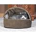 Leopard Deluxe Heated Hooded Cat Bed Size: Small (16 x 16), Color: Tan