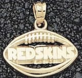 Washington Redskins Solid 14K Gold Pierced Football Pendant