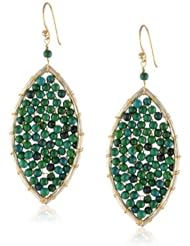 Panacea Turquoise Crystal Gold Earrings