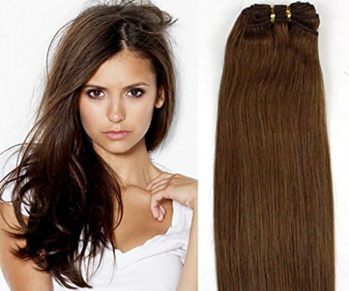 Beauty Wig World 22" 55cm 100g Long Straight Hair Weft 100% Remy Russian Human Hair Extensions #10-light brown