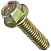 Grade 8 Steel Flange Bolt, Zinc Yellow-Chromate Plated Finish, Hex Head, UNC Threads, Hex Head, Meets IFI-111 (2002)/SAE J429 (1999)/ASTM B633 Specifications, 1/4"-20 Thread Size, 1" Length, Partially Threaded, Pack Of 100