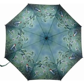 Hautmann Brothers Hummingbirds Umbrella 46" arc, 100% Pongee Cover