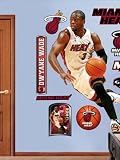 Wallpaper Fathead Fathead NBA Players & Logos Dwyane Wade Miami Heat 2220189
