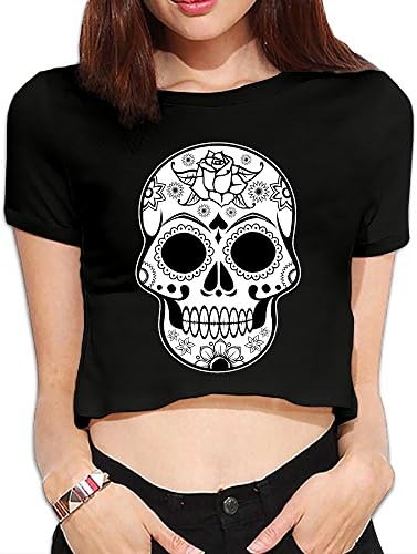 XHAXL Women's Halloween Skull Sexy Casual T-Shirts