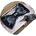 Peacock Bow Tie Feather Pre-tied Bowtie Brooch Sets Tuxedo Banquet Necktie