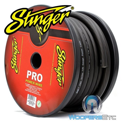  Stinger Pro Series 0 Gauge Translucent Black Power Wire Untalkative