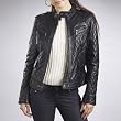 Cruzer Women's Quilted Lambskin Leather Motorcycle Jacket - Misses & Petite