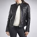 Cruzer Women's Quilted Lambskin Leather Motorcycle Jacket - Misses & Petite