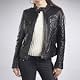 Cruzer Women's Quilted Lambskin Leather Motorcycle Jacket - Misses & Petite