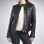 Cruzer Women's Quilted Lambskin Leather Motorcycle Jacket - Misses & Petite