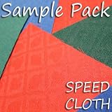 Speed Cloth Sample Pack - 6 Sample Swatches Total. 3 Polyester Samples & 3 Clotton Samples