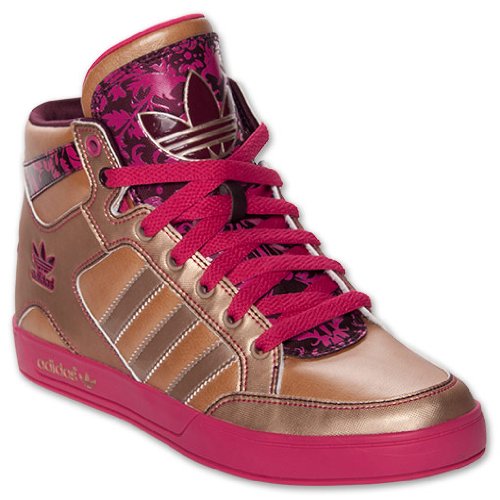 Women's adidas Originals Hardcourt Hi Casual Shoes basketball sneakers GOLD