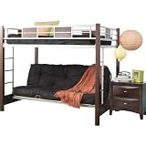 Ivy League Merlot Futon Bunk Bed