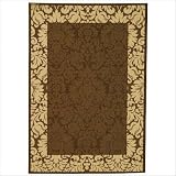 quality outdoor furniture-Safavieh Courtyard Collection CY2727-3409 Chocolate and Natural Indoor/ Outdoor Area Rug, 5-Feet 3-Inch by 7-Feet 7-Inch