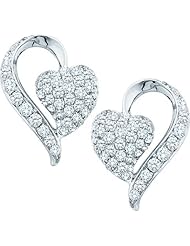 14KT White Gold 1.00 CTW Diamond Fashion Earring
