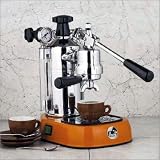 La Pavoni Professional PO-16 Espresso Machine with Orange Base