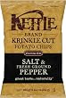 Kettle Krinkle Cut Chips, Salt & Fresh Ground Pepper, 8.5-Ounce Bags (Pack of 12)