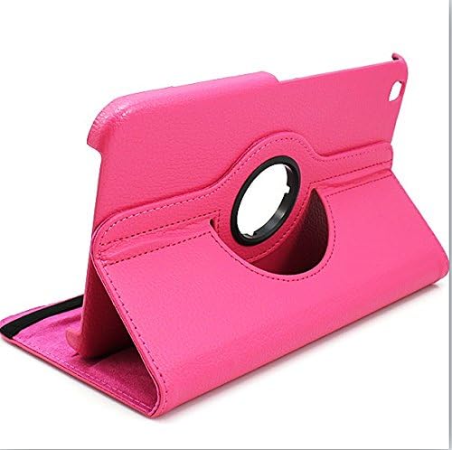 360 Degree Rotating Lichee Pattern Pu Leather Case Stand Cover for Samsung Galaxy Tab 3 8.0 T310 T311 (Rose)