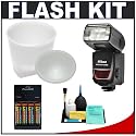 Nikon SB-800 Speedlight Flash + Gary Fong Lightsphere-II with Inverted Dome + 4 Batteries & Charger for Nikon D40, D40x, D50, D60, D70s, D80, D200, D300 & D700 Digital SLR Cameras