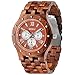 MEKU Handcrafted Mens Wooden Watch Natural Sandalwood Day Date Calendar Xmas Gifts