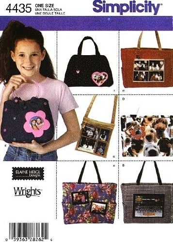 Simplicity 4435 ~ Handbag / Purse Sewing Pattern / Photo Display Tote Bag