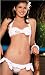 Womens Junior Size Swimwear Pinup Tie Halter Bikini Swimsuit