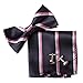 EBC1A04 Multicolored Best Gift Silk Pre-tied Bowtie Cufflink Hanky Set By Epoint