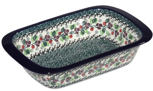 New Polish Pottery GRIP LIP BAKER Boleslawiec CA Pattern 1415 Euro Stoneware